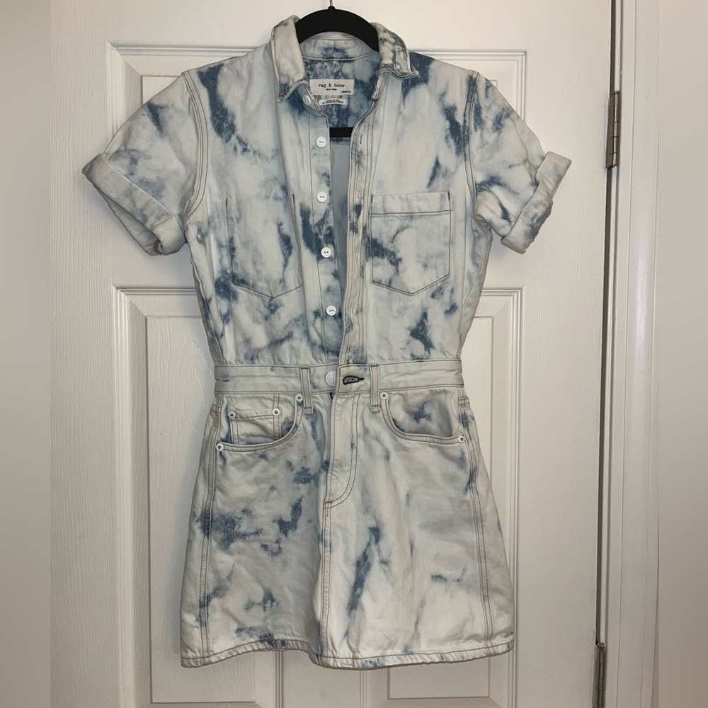 Rag & Bone Acid Washed Denim Dress